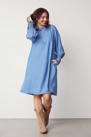 I SAY Ganja Dress Dresses 616 Denim Blue