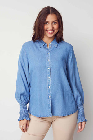 I SAY Ganja Shirt Shirts 616 Denim Blue