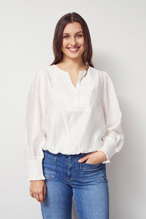 I SAY Genia Blouse Blouses 101 Broken White