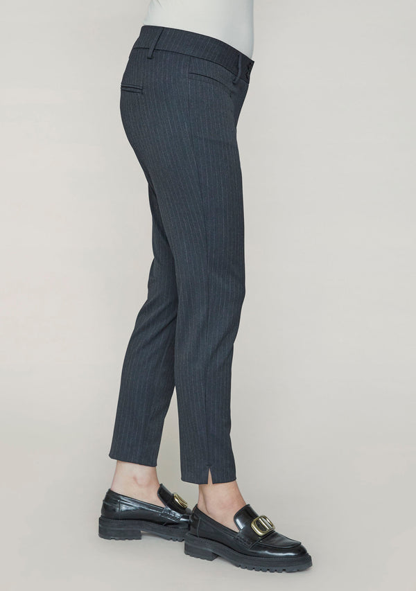 I SAY Genova Striped Pant Pants K51 Dark Grey Pinstripe