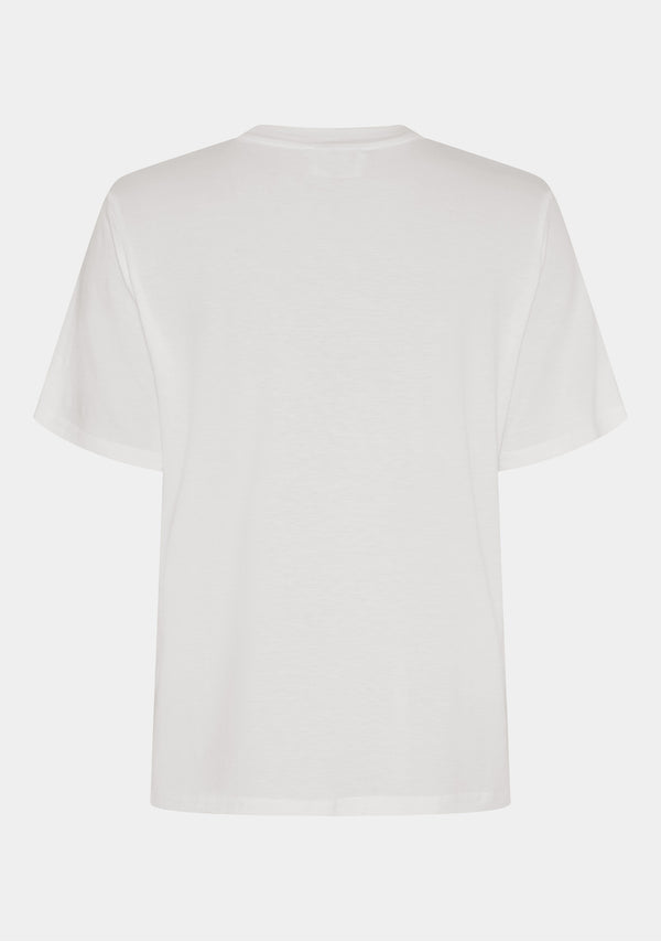 I SAY Gritt O-Neck T-Shirt T-Shirts 100 White
