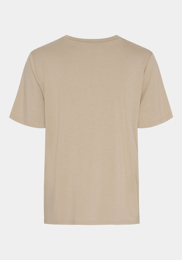 I SAY Gritt V-Neck T-Shirt T-Shirts 112 Sand