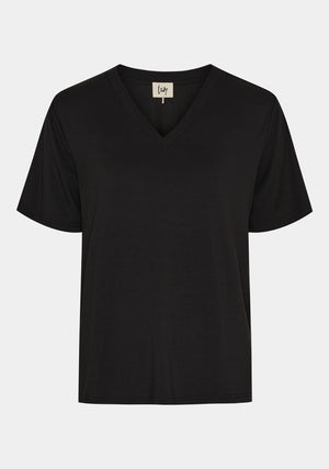 I SAY Gritt V-Neck T-Shirt T-Shirts 900 Black