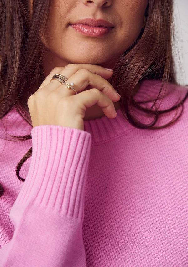 I SAY Gwen Basic Pullover Knitwear 515 Hot pink