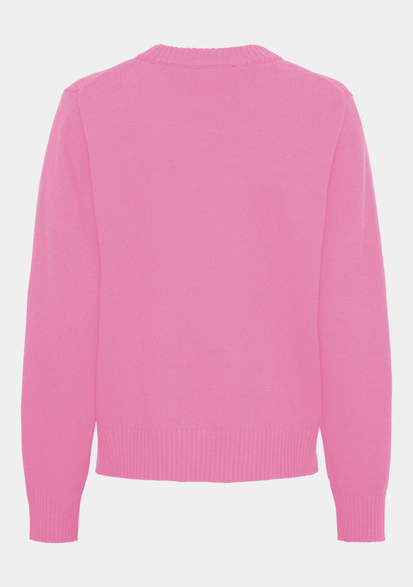 I SAY Gwen Basic Pullover Knitwear 515 Hot pink