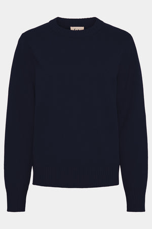 I SAY Gwen Basic Pullover Knitwear 640 Navy