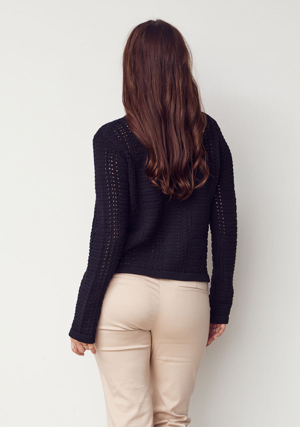 I SAY Gwen Cardigan Knitwear 900 Black