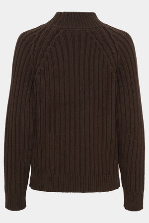 I SAY Gwen Highneck Pullover Knitwear 356 Dark brown