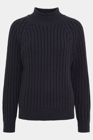 I SAY Gwen Highneck Pullover Knitwear 640 Navy