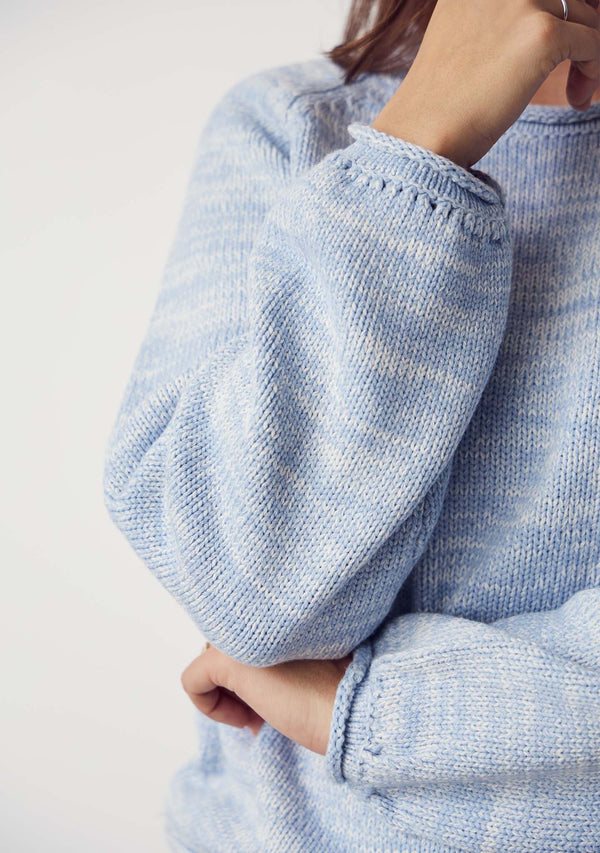 I SAY Gwen Knit Pullover Knitwear 625 Light Blue Melange