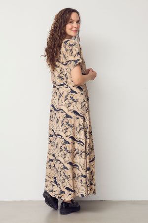I SAY Gyta New Dress Dresses M08 Camel w/Black Brush