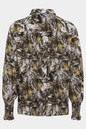 I SAY Gyta Smock Blouse Blouses B48 Marble Print
