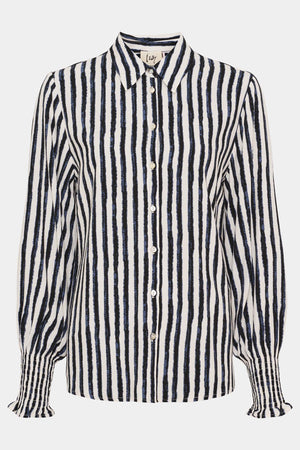 I SAY Gyta Smock Blouse Blouses N16 Creamy w/Black