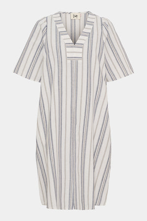 I SAY Haniel Dress  M74 Bluish Stripe