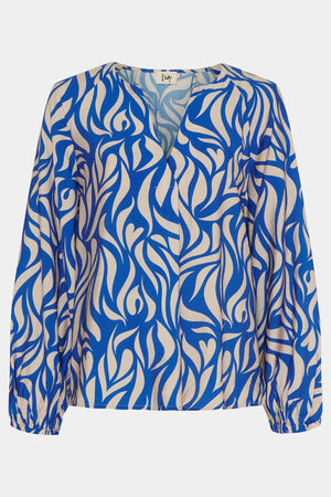 I SAY Harlee V-Neck Blouse Blouses M65 Blue Floating
