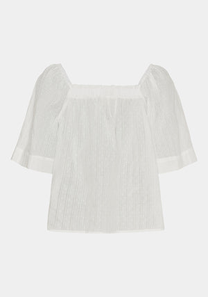 I SAY Heidi Smock Blouse Blouses 100 White