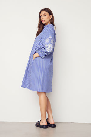 I SAY Helia Dress Dresses L25 Skyblue Stripe