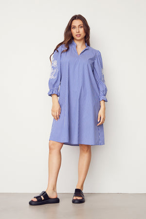 I SAY Helia Dress Dresses L25 Skyblue Stripe