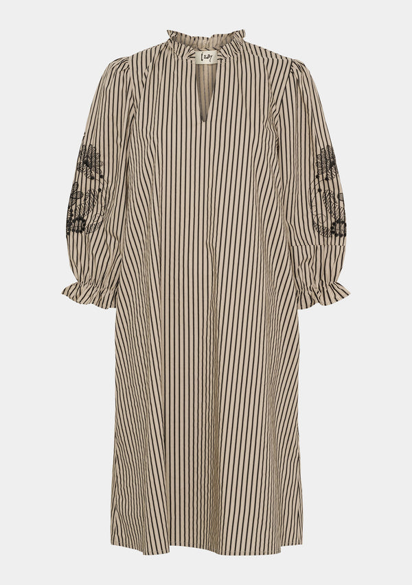 I SAY Helia New Dress Dresses M09 Camel/Black Stripe