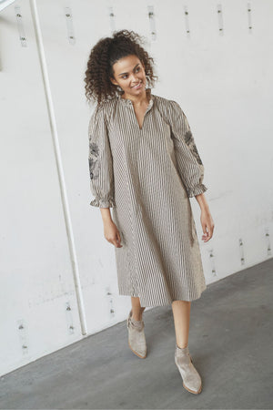 I SAY Helia New Dress Dresses M09 Camel/Black Stripe