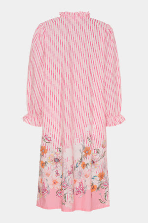 I SAY Helia New Dress Dresses N32 Pink Tone Borderprint