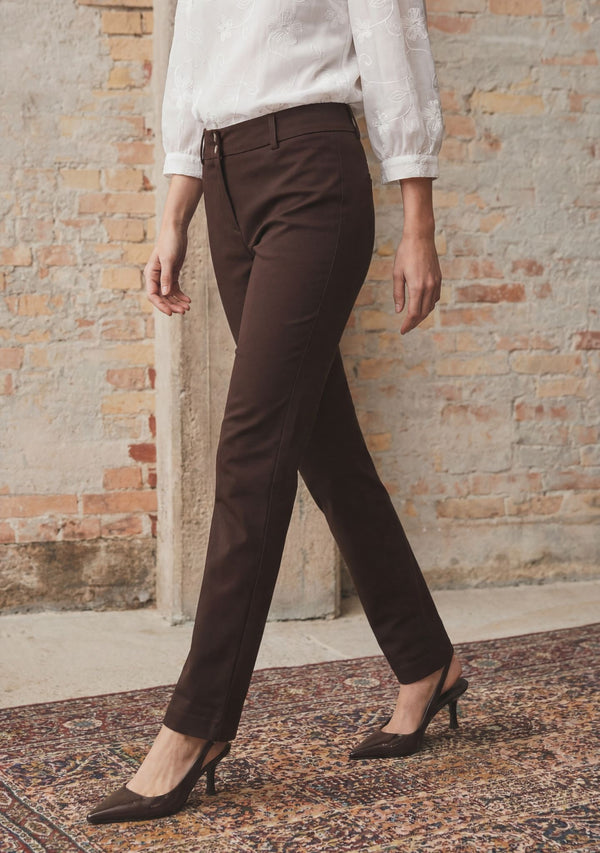 I SAY Isay Chino Pant Pants 356L Dark Brown LONG