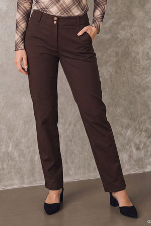 I SAY Isay Chino Pant Pants 356L Dark Brown LONG