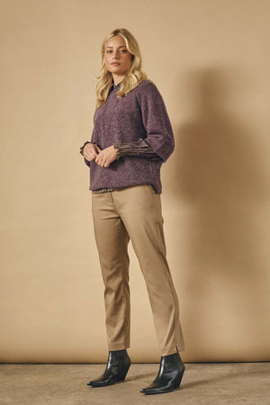 I SAY Isay Highwaist Chino Pants 928 Light Mole