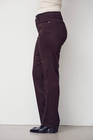 I SAY  Isay Long Straight Pant Pants 356 Dark brown