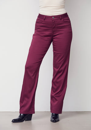 I SAY  Isay Long Straight Pant Pants 434 Wine