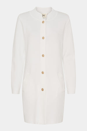 I SAY Jena Button Cardigan Knitwear 101 Broken White