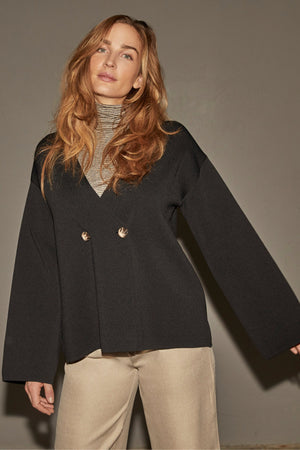 I SAY Jena Cardigan Knitwear 900 Black