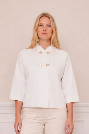 I SAY Jena Poncho Blouse Knitwear 101 Broken White