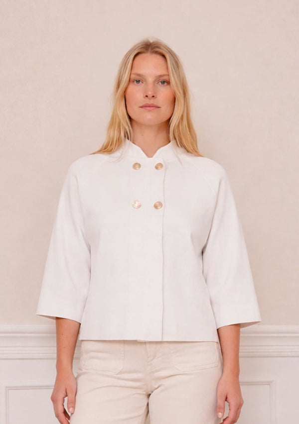 I SAY Jena Poncho Blouse Knitwear 101 Broken White