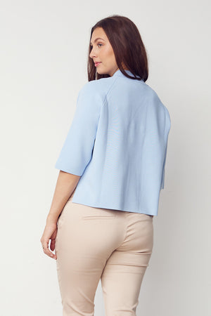 I SAY Jena Poncho Blouse Knitwear 619 Light Blue