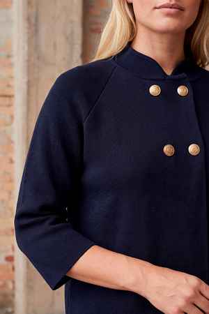 I SAY Jena Poncho Blouse Knitwear 640 Navy