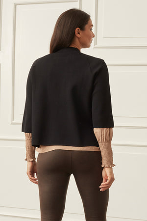 I SAY Jena Poncho Blouse Knitwear 900 Black