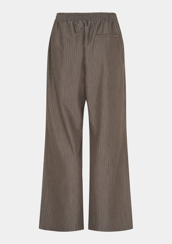 I SAY Jessi Basic Pant Pants H64 Taupe Pinstripe