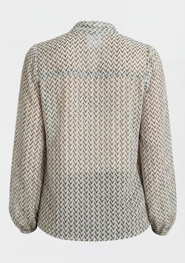 I SAY Jill Blouse Blouses D36 Black Zig Zag