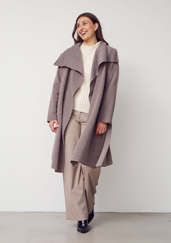 I SAY Josa Coat Outerwear 368 Taupe