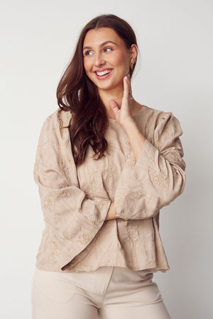 I SAY Juna Blouse Blouses 117 Dark Sand