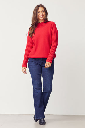 I SAY Kaddy Knit Pullover Knitwear 404 Red