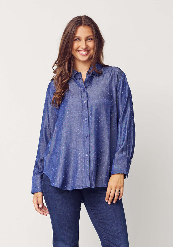 I SAY Kate Shirt Shirts G69 Blue Shine
