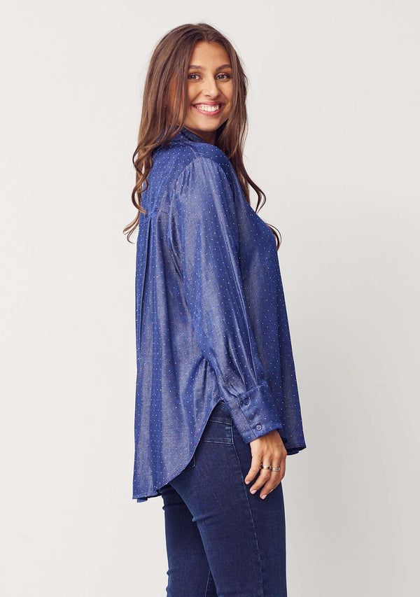 I SAY Kate Shirt Shirts G69 Blue Shine