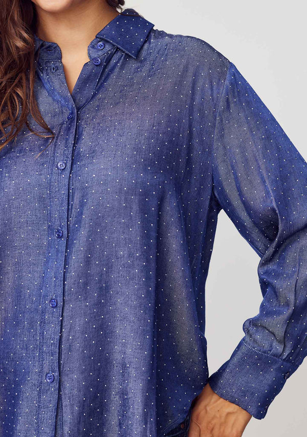 I SAY Kate Shirt Shirts G69 Blue Shine
