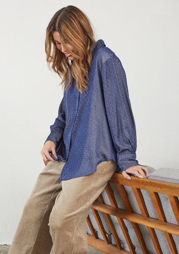 I SAY Kate Shirt Shirts G69 Blue Shine