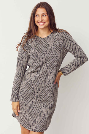 I SAY Krista Dress Dresses N08 Jaquard Melange