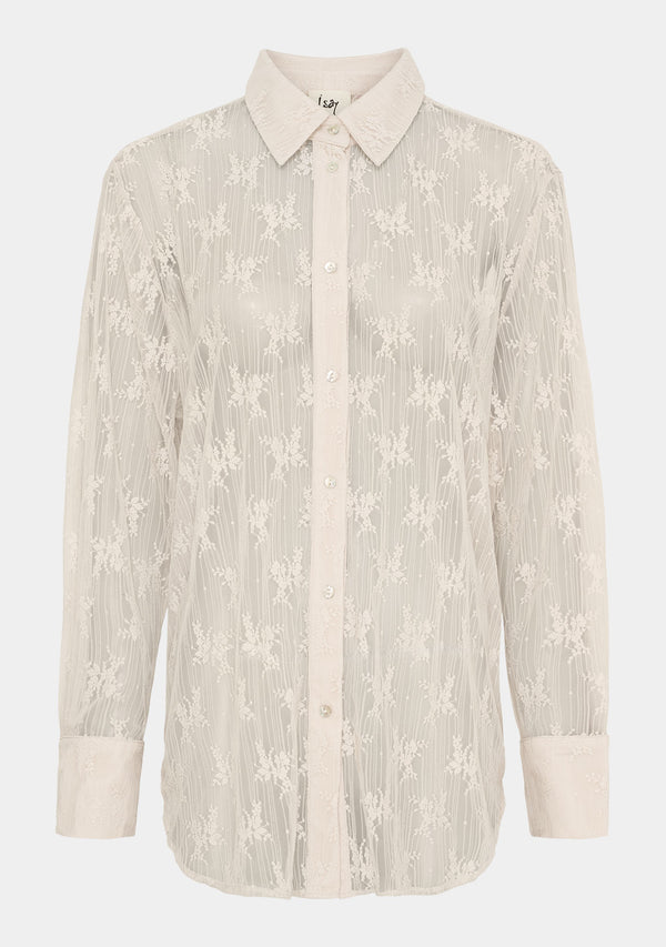 I SAY Laika Lace Shirt Shirts 112 Sand