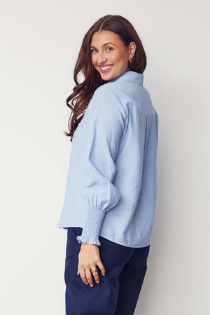I SAY Lara Basic Shirt Shirts 619 Light Blue