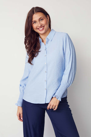 I SAY Lara Basic Shirt Shirts 619 Light Blue